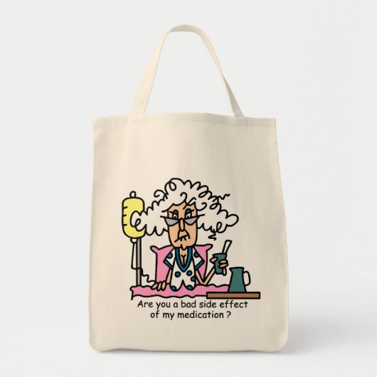 Tote Bag Humour de l'effet secondaire des médicaments (Devant)