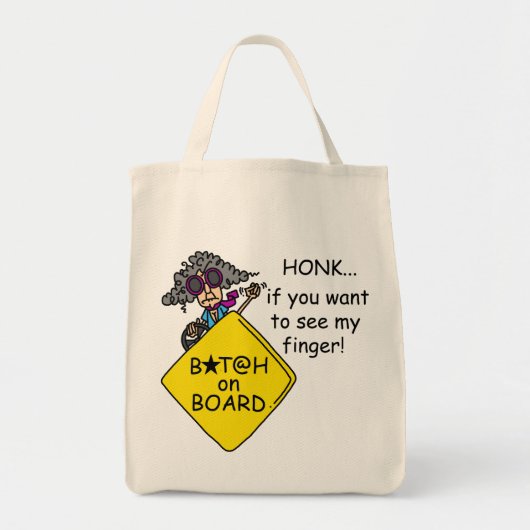 Tote Bag Humour de rage de route (Devant)