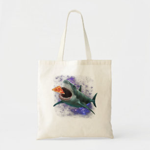 Tote Bag Humour de requin à la pizza galactique tendance
