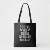 Tote Bag Humour des livres d'oreille de chien (Devant)