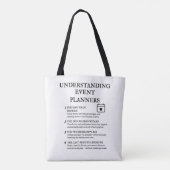 Tote Bag Humour du coordinateur des événements amusants (Dos)