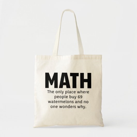 Tote Bag Humour mathématique (Devant)