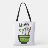 Tote Bag Humour Miso Cute Vegan (Dos)