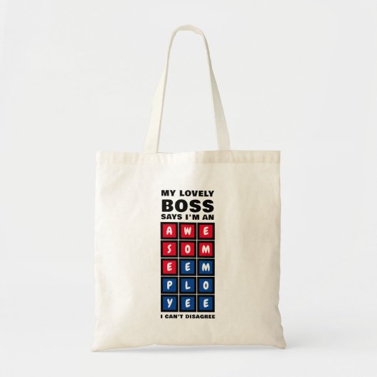Tote Bag Humour SAVOIR EMPLOYÉ Boss (Devant)