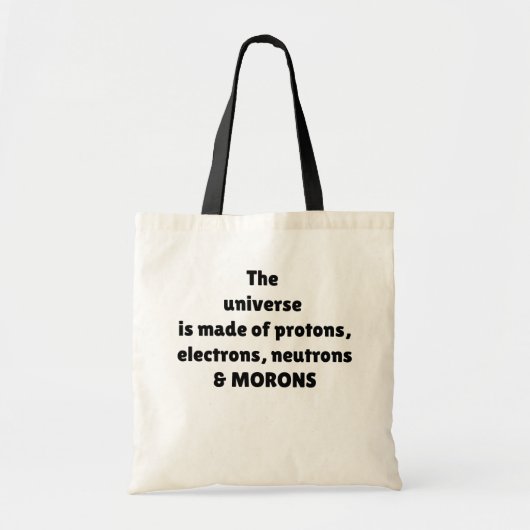 Tote Bag Humour scientifique sur les protons, les électrons (Devant)