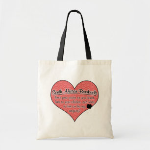 Tote Bag Humour sud-africain de chien d'empreintes de