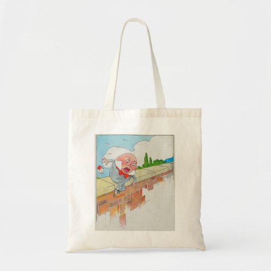 Tote Bag Humpty Dumpty sur le mur mère oie rime (Devant)