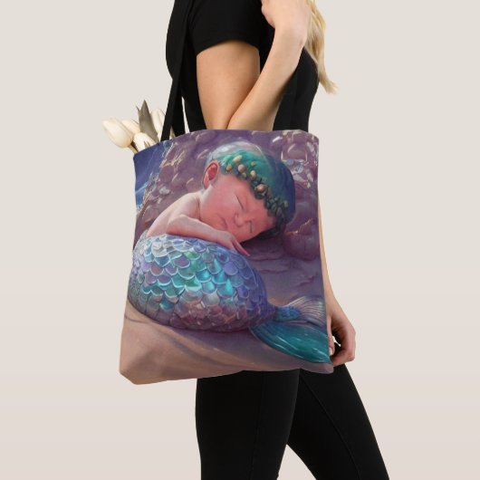 Tote Bag Hush A Bye-Mermaid- (De près)