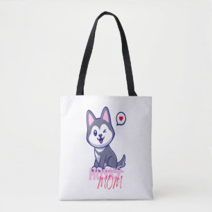Tote Bag Husky Chig Maman Cute Kawaii Chiot