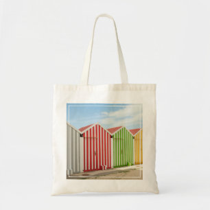Tote Bag Huttes colorées sur la plage