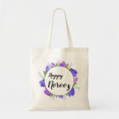 Tote Bag Hyacinth Wreath Purple Joyeux Norooz Nouvel An (Devant)