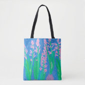 Tote Bag Hyacinthes roses Fleurs de printemps peinture d'ar (Devant)