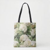 Tote Bag Hydrangea aquarelle florale Boho rétro fleurs (Devant)
