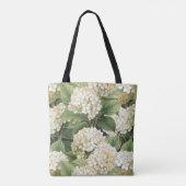Tote Bag Hydrangea aquarelle florale Boho rétro fleurs (Dos)