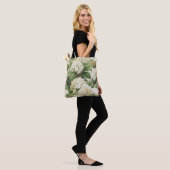 Tote Bag Hydrangea aquarelle florale Boho rétro fleurs (Sur le modèle)