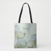 Tote Bag Hydrangea Bleu/Vert Sage (Devant)