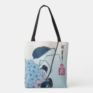 Tote Bag Hydrangea et Pinsons, Hiroshige, Ukiyo-e