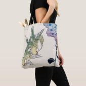 Tote Bag Hydrangea et Pinsons, Hiroshige, Ukiyo-e (De près)