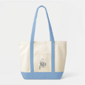 Tote Bag Hydrangea Monogramme de vélo Contraste de finition (Devant)