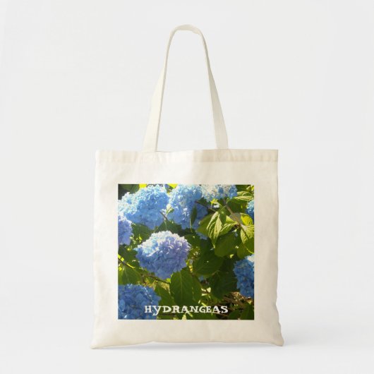 Tote Bag Hydrangeas Bleus Nuancés (Devant)