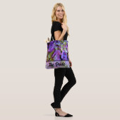 Tote Bag Hydrangeas fleur mariée magenta bleu violet jaune (Sur le modèle)