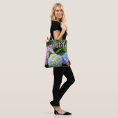 Tote Bag Hydrangeas fleurs roses fleurs bleues violettes Ma (Sur le modèle)