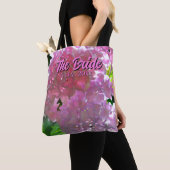 Tote Bag Hydrangeas roses radieux, fleurs de mariée roses (De près)