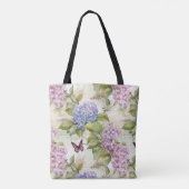Tote Bag Hydrangée céleste violette (Dos)