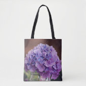 Tote Bag Hydrangée violette dans Mason Jar Photo (Devant)