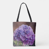 Tote Bag Hydrangée violette dans Mason Jar Photo (Dos)