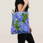 Tote Bag Hydrangées bleues et papillons (De près)