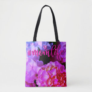Tote Bag Hydrangées roses Fuchsia
