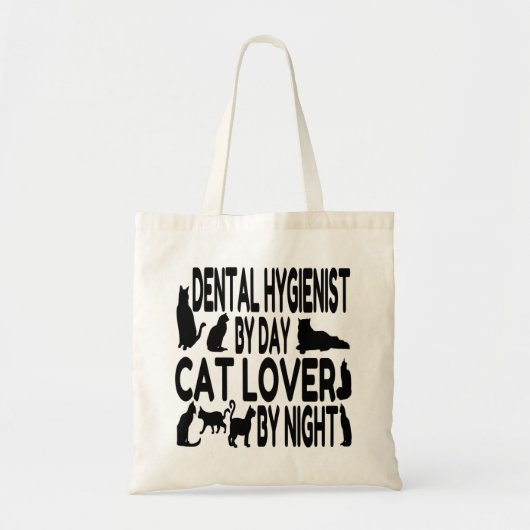 Tote Bag Hygiéniste dentaire Amoureux des chats (Devant)
