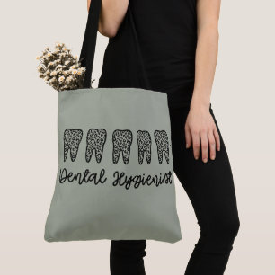 Tote Bag Hygiéniste dentaire RDH Dentist Léopard dents