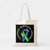 Tote Bag hypertension intracranienne IIH Awareness Blue Gre (Dos)