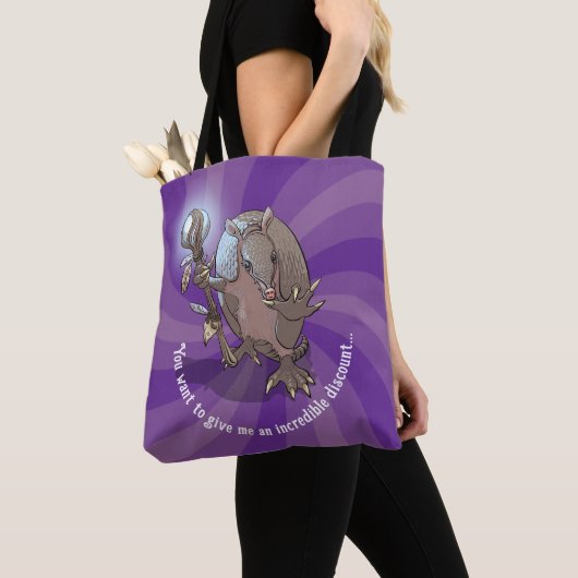 Tote Bag Hypnotique Incroyable Remise Funny Armadillo (De près)