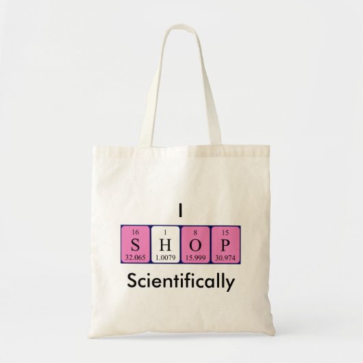 Tote Bag I Acheter scientifiquement périodique table mot sa (Devant)