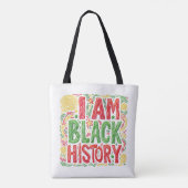 Tote Bag I Am Black History - Black Activisme (Dos)