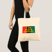 Tote Bag I Am Black History in Gold Font (Devant (produit))