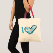Tote Bag I Aqua de graffiti de coeur (Devant (produit))