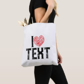 TOTE BAG I AVEC LE COEUR ROUGE CONCEPTION (De près)