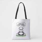 Tote Bag “I Bend So I Don’t Break” panda design (Devant)