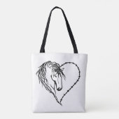 Tote Bag I chevaux de coeur (Dos)