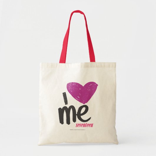 Tote Bag I coeur je pourpre (Devant)
