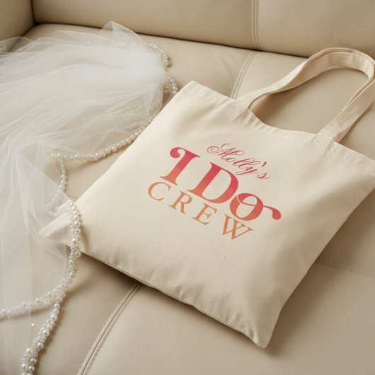 Tote Bag I Do Crew in Sunset - Fête de mariage personnalisé