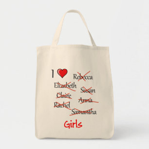 Tote Bag 'I ♥ Girls'