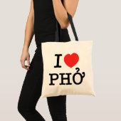 Tote Bag I Heart (Amour) Pho (Devant (produit))