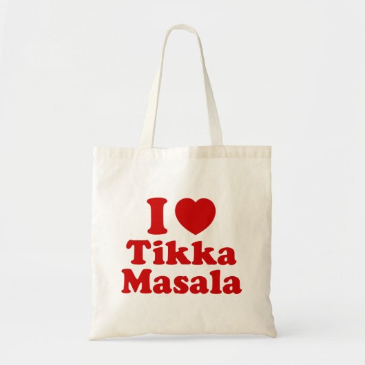 Tote Bag I Heart (Amour) Tikka Masala (Devant)
