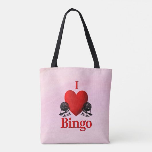 Tote Bag I Heart Bingo Pink (Dos)