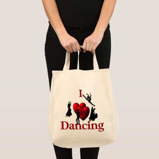 Tote Bag I Heart Dancing Both Sides (Devant (produit))